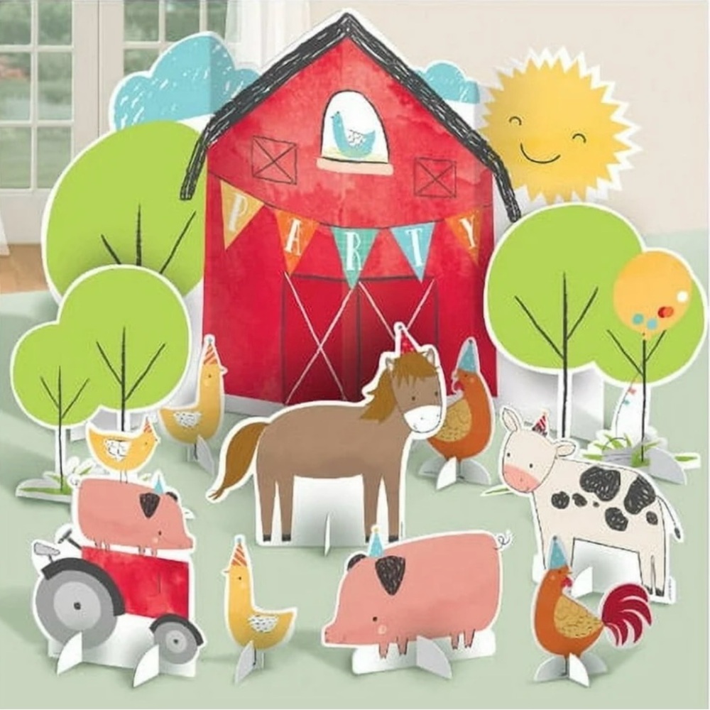 Party City Farm Animal Party Decorations(11 piece set)